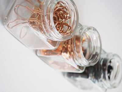 copper wires in clear glass jars thumbnail
