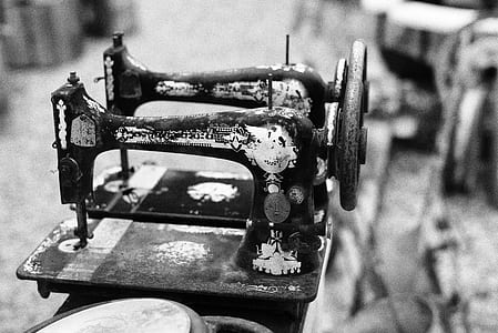 two black treadle sewing machines thumbnail