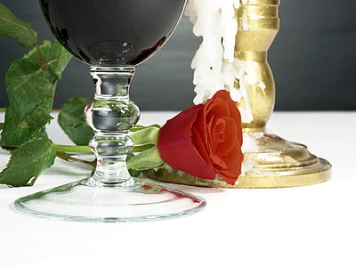 red rose near the wine glass thumbnail