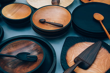 assorted wooden dinnerwares beside each other thumbnail