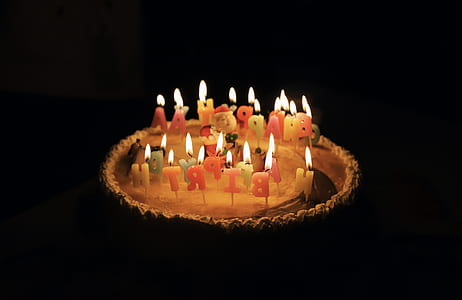 cake with happy birthday candles thumbnail