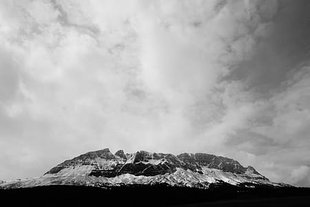 grayscale photo of mountain thumbnail