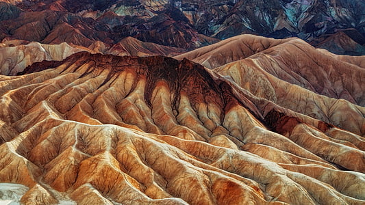 aerial photography of brown mountain thumbnail