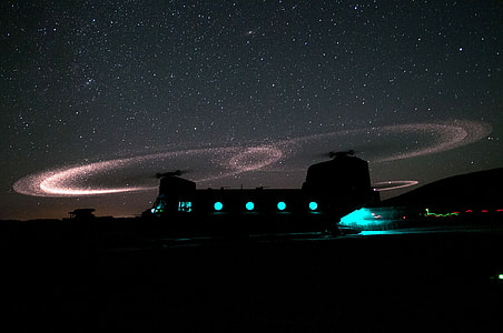 Military Chinook Helicopter, Night thumbnail
