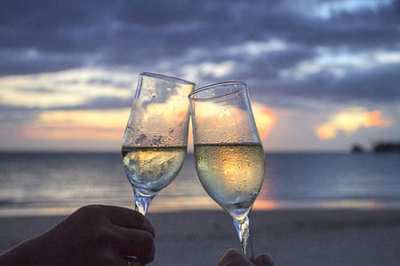 sea, sunset, beach, couple thumbnail