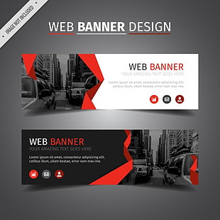 Red Web Banner Design Eps File Free Graphics Uihere
