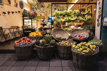 Exotic fruit store at night thumbnail
