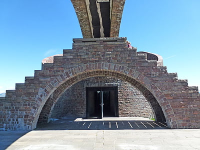 opened door under concrete bridge thumbnail