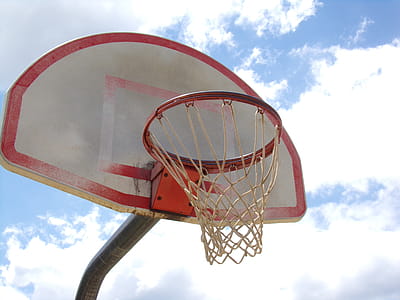 Basketball goal at a park in the summer thumbnail