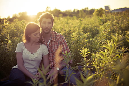 sunset, man, couple, hands thumbnail