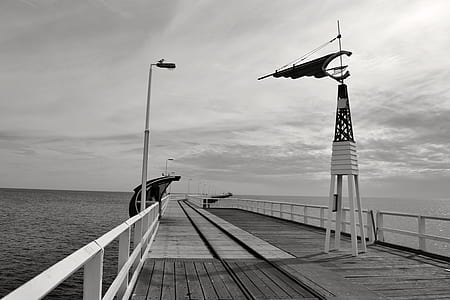 grayscale photography of viewing deck thumbnail
