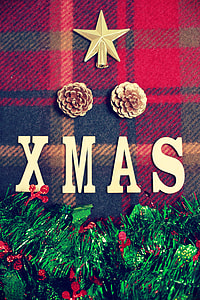 white XMAS printed textile thumbnail