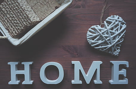 flatlay photography of white home wooden freestanding letters thumbnail