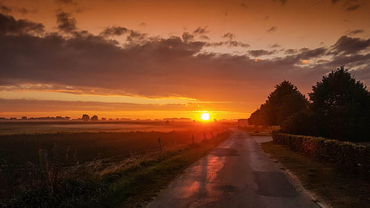 pathway between green grass thumbnail