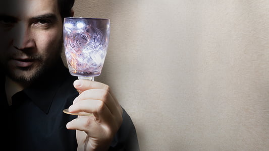 person holding clear wine glass thumbnail