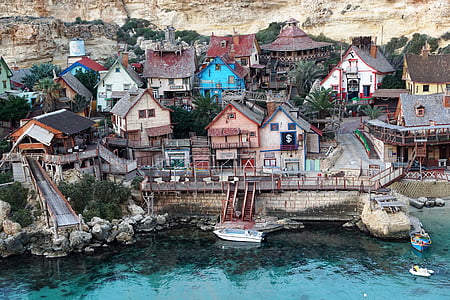seaside town during daytime thumbnail
