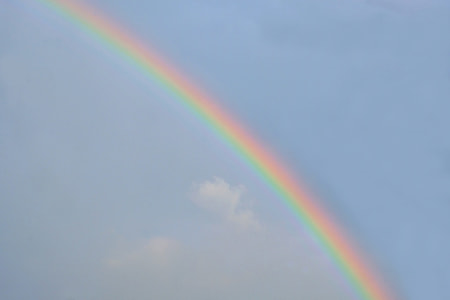 rainbow on blue sky thumbnail