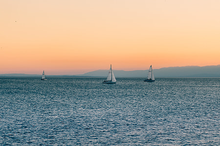 Sailboats on Water Sunset thumbnail