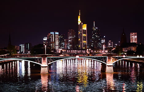 lighted building and bridge cityscape thumbnail