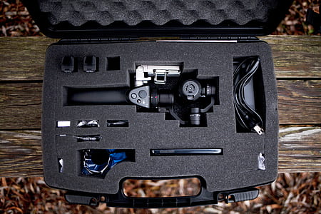 black SLR camera set on case thumbnail
