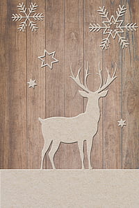 brown buck and snow flakes wall decals thumbnail