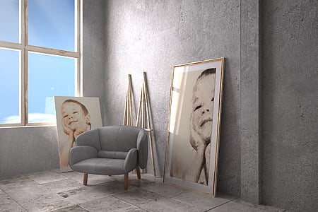 boy face painting board on wall thumbnail