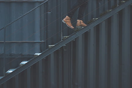person walking on stairs thumbnail