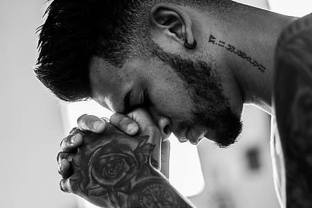 Man Tattooed Praying thumbnail