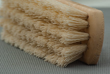 selective focus photography of beige brush placed on gray surface thumbnail