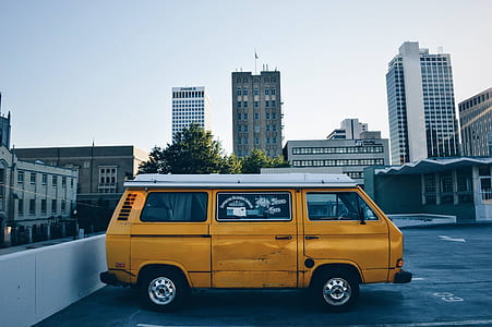 brown van parked thumbnail