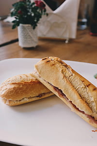 Bread on White Ceramic Plate thumbnail