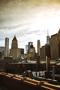 cityscape and nimbus clouds thumbnail