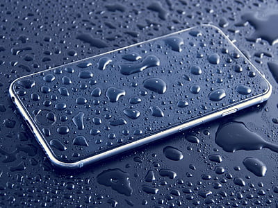space gray iPhone with water drop thumbnail