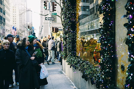 people gathering outside store thumbnail