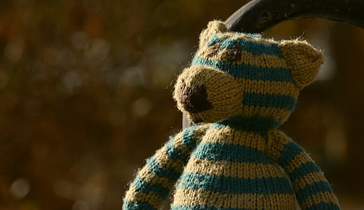 teddy, teddy bear, knitted, wool, children toys, soft thumbnail