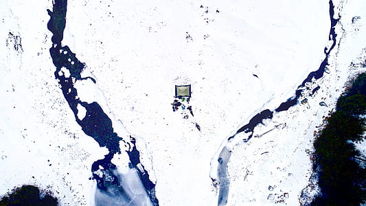 bird's-eye view of snow ground thumbnail