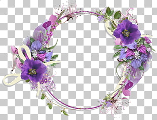 Frame Flower , Purple Border Frame , purple and white petaled flowers frame PNG clipart