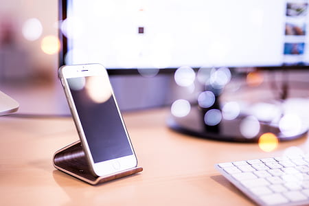 desk, office, phone, mobile phone thumbnail