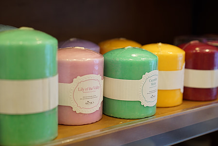 assorted-color scented pillar candles thumbnail