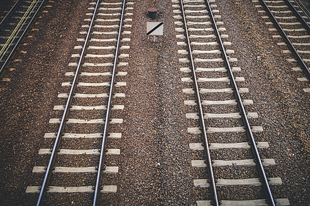 four way railroad near signage thumbnail