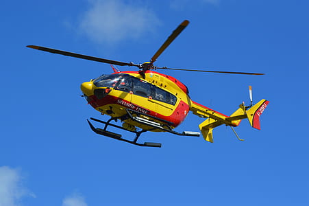 yellow and red helicopter on air thumbnail