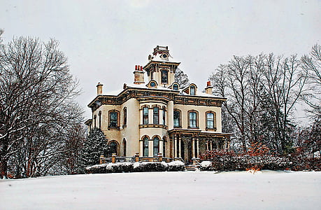 white and brown house during winter thumbnail