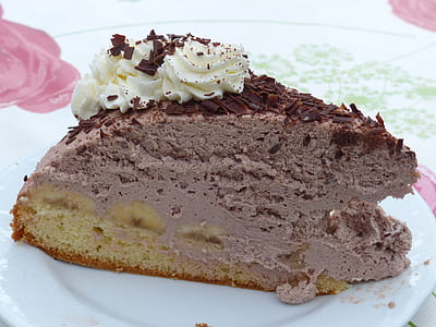 sliced chocolate cake on round white ceramic plate thumbnail