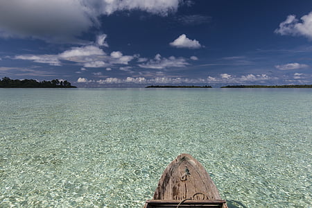 brown wooden boat on body of water during daytime thumbnail
