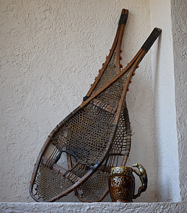 Antique Snowshoes And Mug, Snowshoes thumbnail
