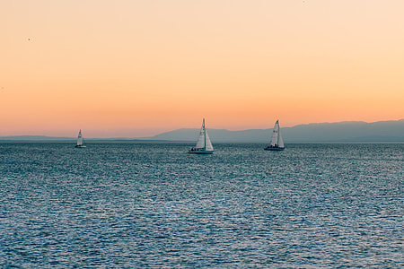 Sea Sail Boats Sunset thumbnail