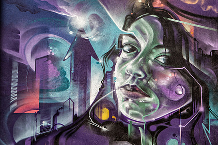 Vibrant street art captured on a wall in Shoreditch thumbnail