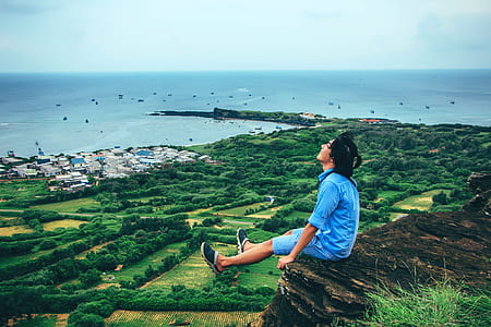 sea, person, ocean, countryside thumbnail