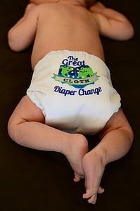 baby wearing white diaper cloth thumbnail