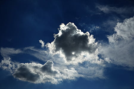sun blocked by white clouds thumbnail